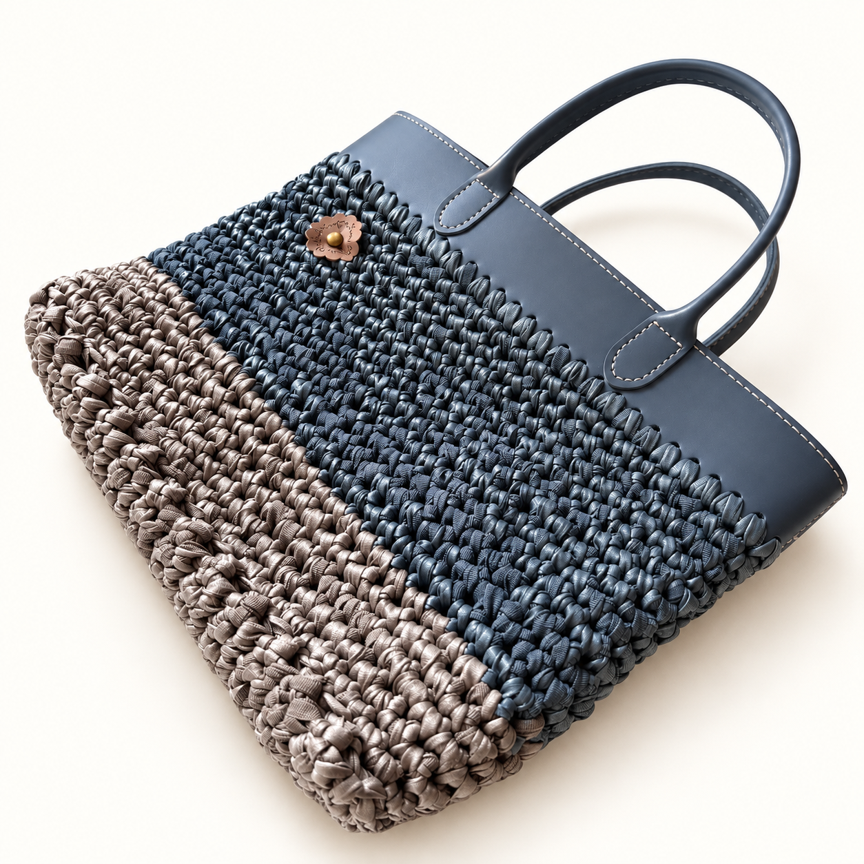 Sac jaune artisanal au crochet